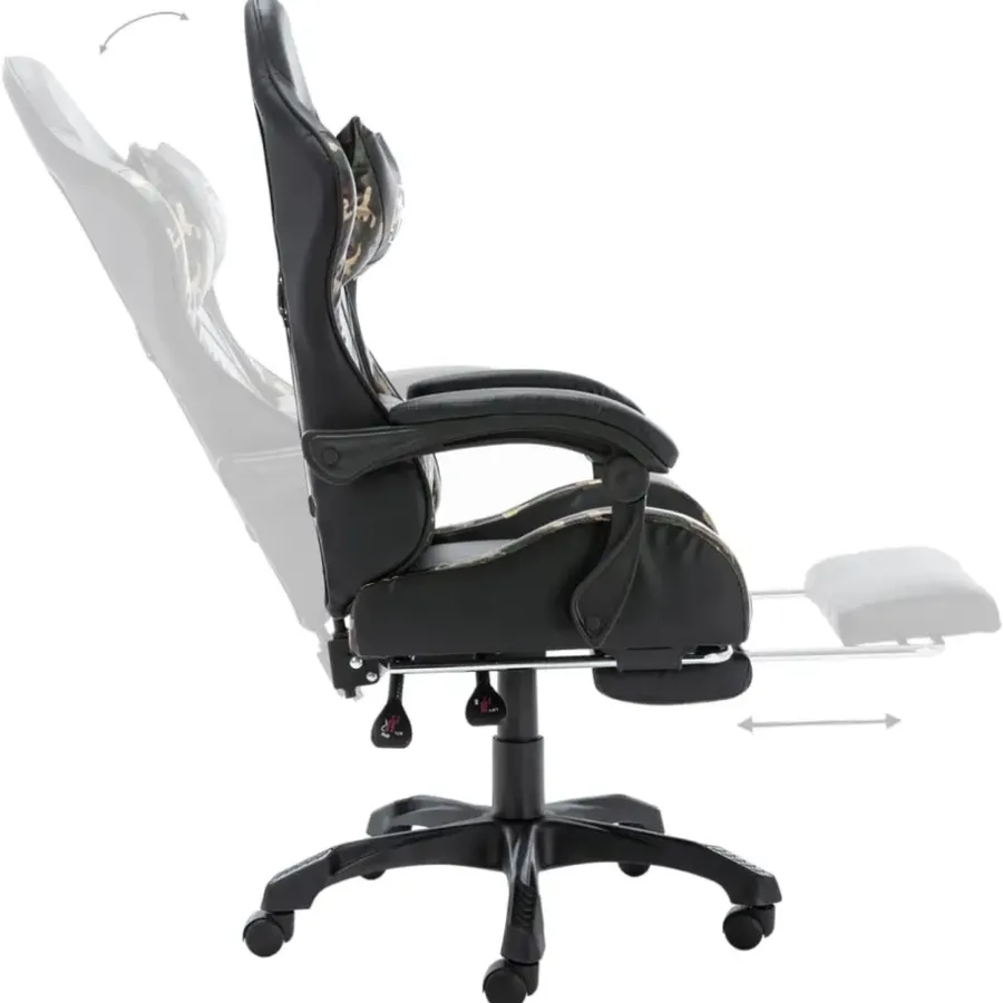Gamestoelen-vidaXL - Race Stoel - Zwart - Kunstleer