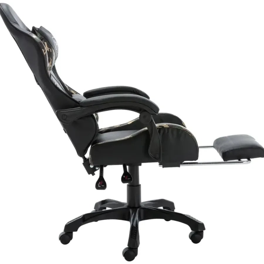 Gamestoelen-vidaXL - Race Stoel - Zwart - Kunstleer