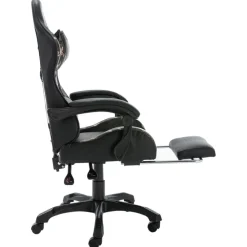 Gamestoelen-vidaXL - Race Stoel - Zwart - Kunstleer