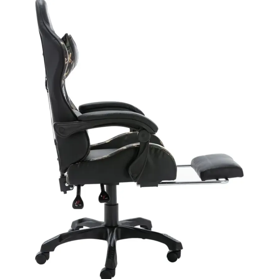 Gamestoelen-vidaXL - Race Stoel - Zwart - Kunstleer