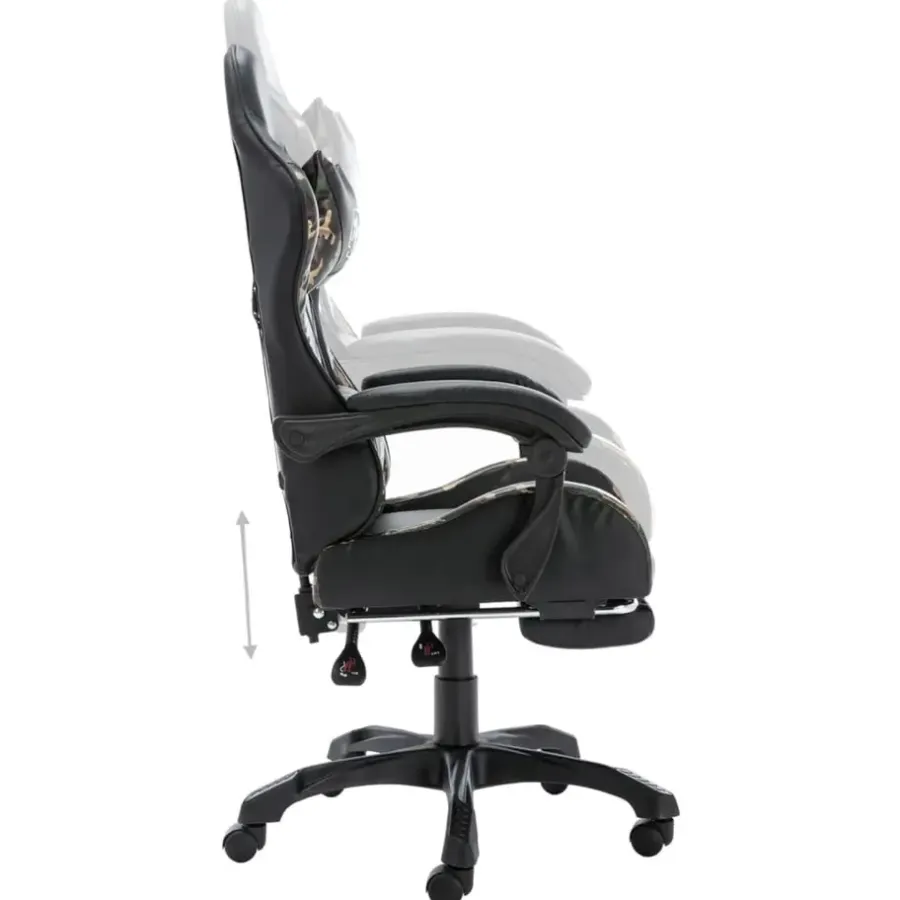 Gamestoelen-vidaXL - Race Stoel - Zwart - Kunstleer