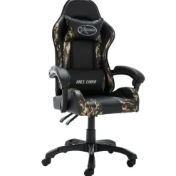 Gamestoelen-vidaXL - Race Stoel - Zwart - Kunstleer