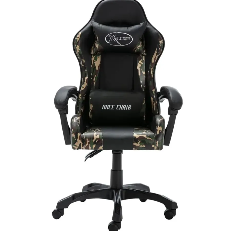 Gamestoelen-vidaXL - Race Stoel - Zwart - Kunstleer