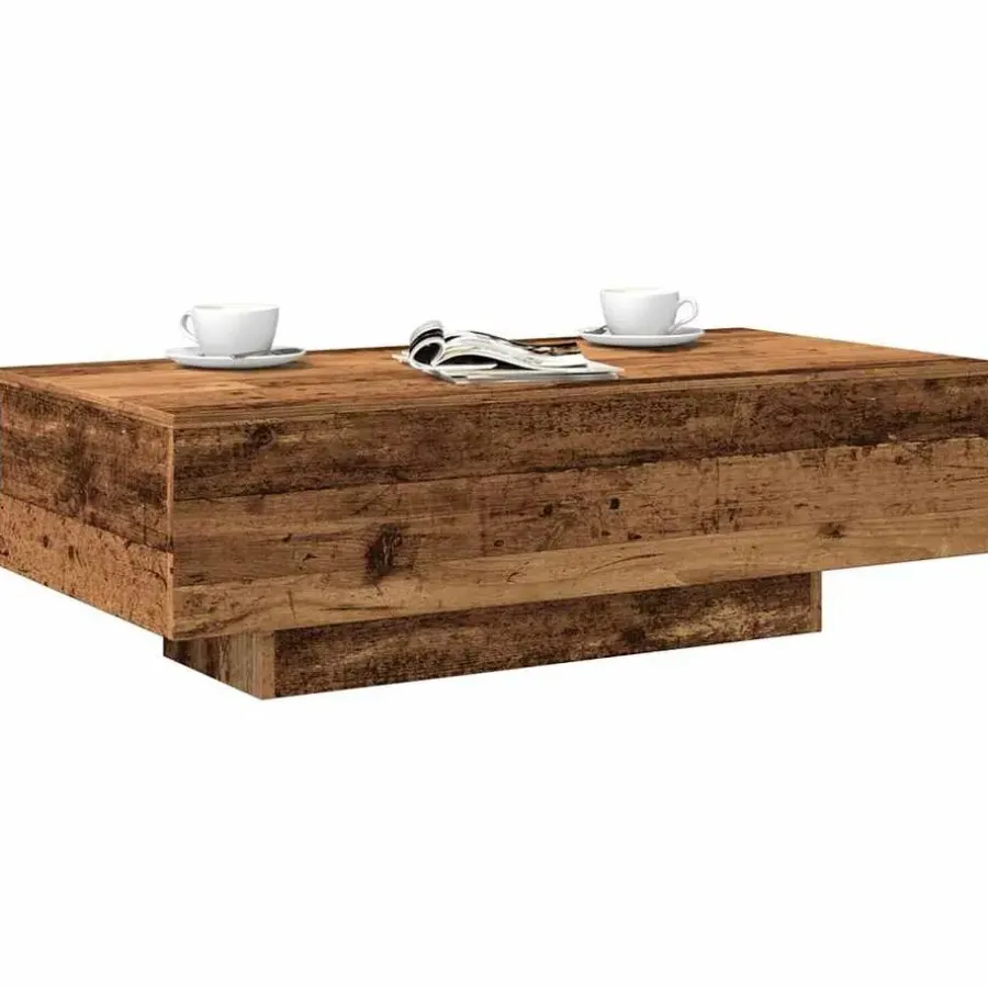 Salontafels-vidaXL - Rechthoekige Salontafel - Oud hout - Bewerkt hout - 100x49.5x31 cm
