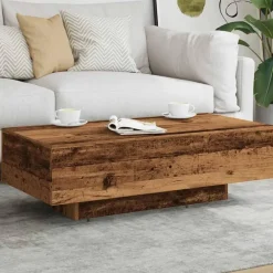Salontafels-vidaXL - Rechthoekige Salontafel - Oud hout - Bewerkt hout - 100x49.5x31 cm