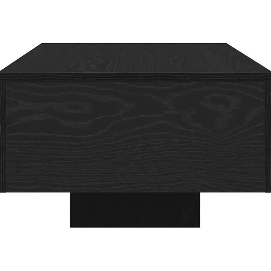 vidaXL - Rechthoekige Salontafel - Zwart eiken - Bewerkt hout - 100x49.5x31 cm