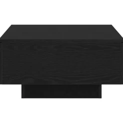 Salontafels-vidaXL - Rechthoekige Salontafel met 4 lades - Zwart eiken - Hout - 90x60 cm