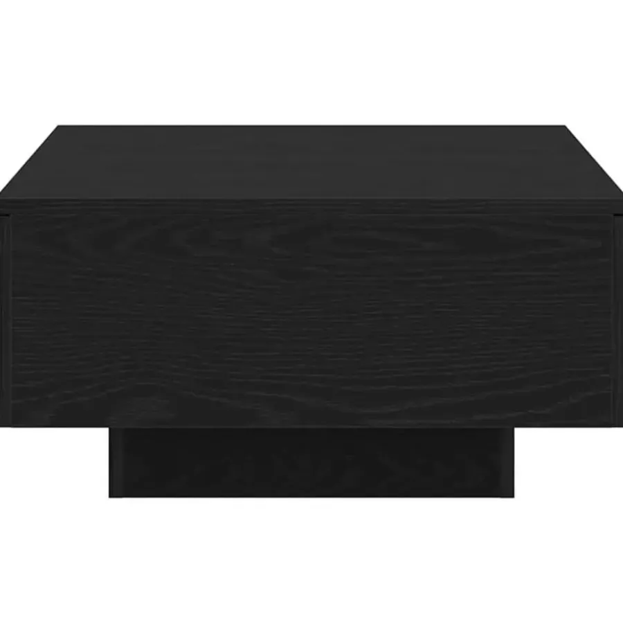 Salontafels-vidaXL - Rechthoekige Salontafel met 4 lades - Zwart eiken - Hout - 90x60 cm
