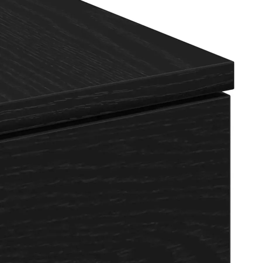 Salontafels-vidaXL - Rechthoekige Salontafel met 4 lades - Zwart eiken - Hout - 90x60 cm