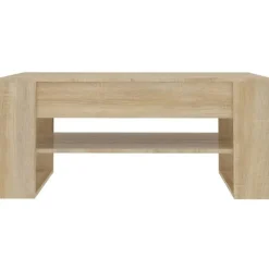 vidaXL - Rechthoekige Salontafel met schap - Sonoma eiken - Hout - 102x55 cm