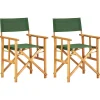 vidaXL - Regisseursstoelen - Groen - Hout - 2 stuks