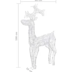 Kerstverlichting-vidaXL - Rendier Kerstdecoratie - Koudwit
