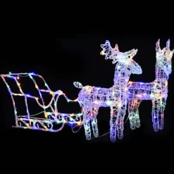 vidaXL - Rendieren En Slee Kerstversiering - Multikleur