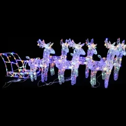 vidaXL - Rendieren En Slee Kerstversiering - Multicolour