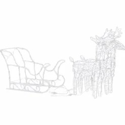 vidaXL - Rendieren En Slee Kerstversiering - Multicolour