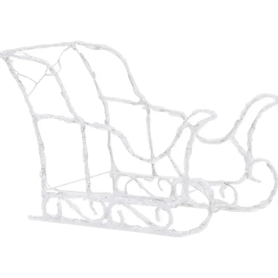 Kerstverlichting-vidaXL - Rendieren En Slee Kerstversiering - Warmwit - 43 x 11 x 55 cm (4 stuks)