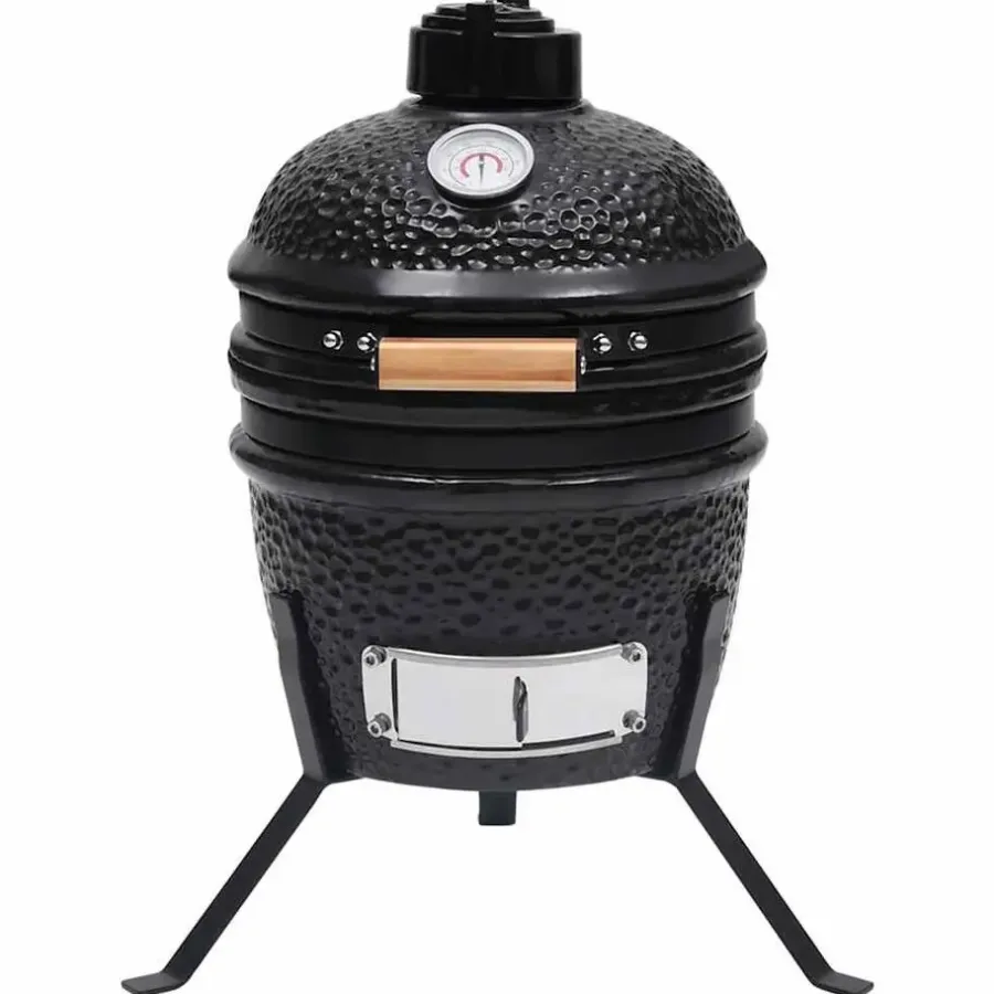 vidaXL - Rokersbarbecue - Zwart - Keramiek