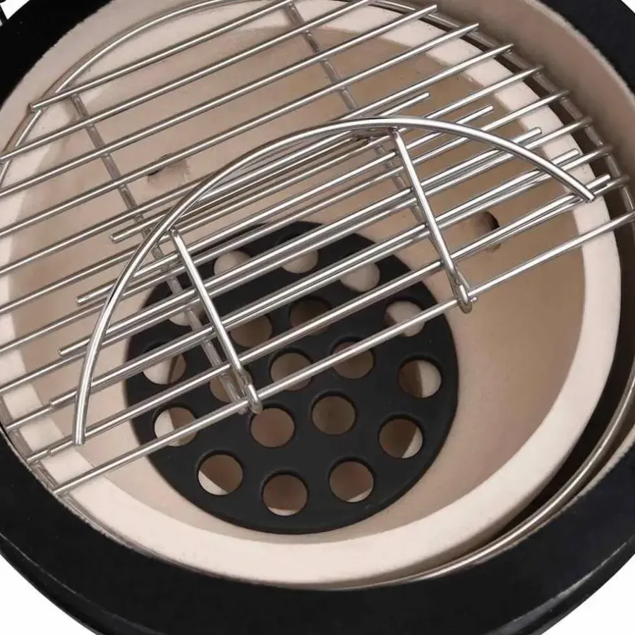 vidaXL - Rokersbarbecue - Zwart - Keramiek