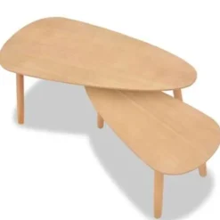 Salontafels-vidaXL - Salontafel - Bruin - Grenenhout - 2 stuks