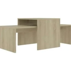 Salontafels-vidaXL - Salontafel - Bruin - Bewerkt hout