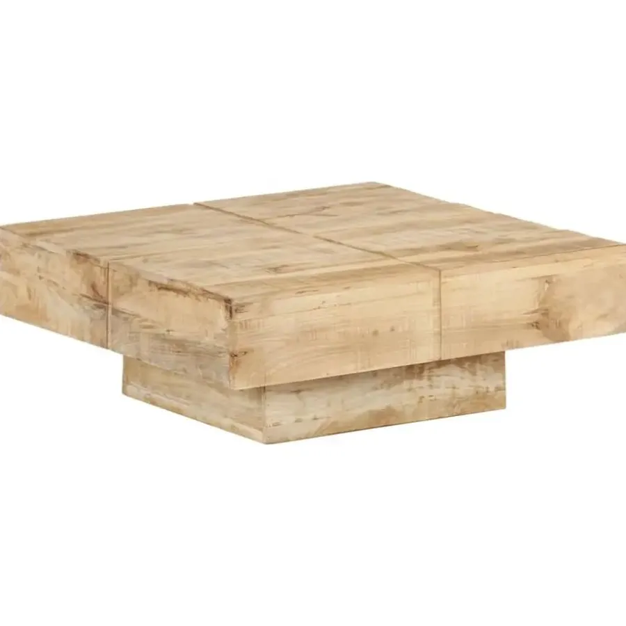 vidaXL - Salontafel - Bruin - Hout - 80 x 80 x 28 cm