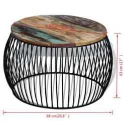 Salontafels-vidaXL - Salontafel - Bruin - Hout - 68 x 37 cm
