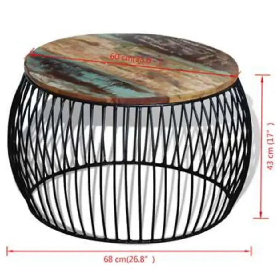 Salontafels-vidaXL - Salontafel - Bruin - Hout - 68 x 37 cm
