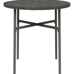 Tuintafels-vidaXL - Salontafel - Grijs - Poly rattan