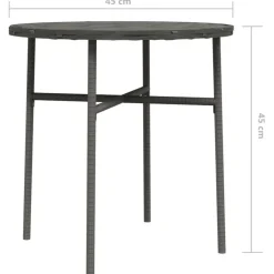 Tuintafels-vidaXL - Salontafel - Grijs - Poly rattan