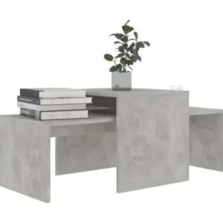 vidaXL - Salontafel - Grijs - Bewerkt hout