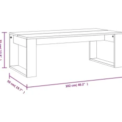 vidaXL - Salontafel - Zwart - Bewerkt hout