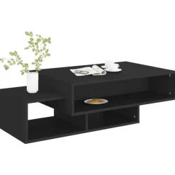Salontafels-vidaXL - Salontafel - Zwart - Bewerkt hout