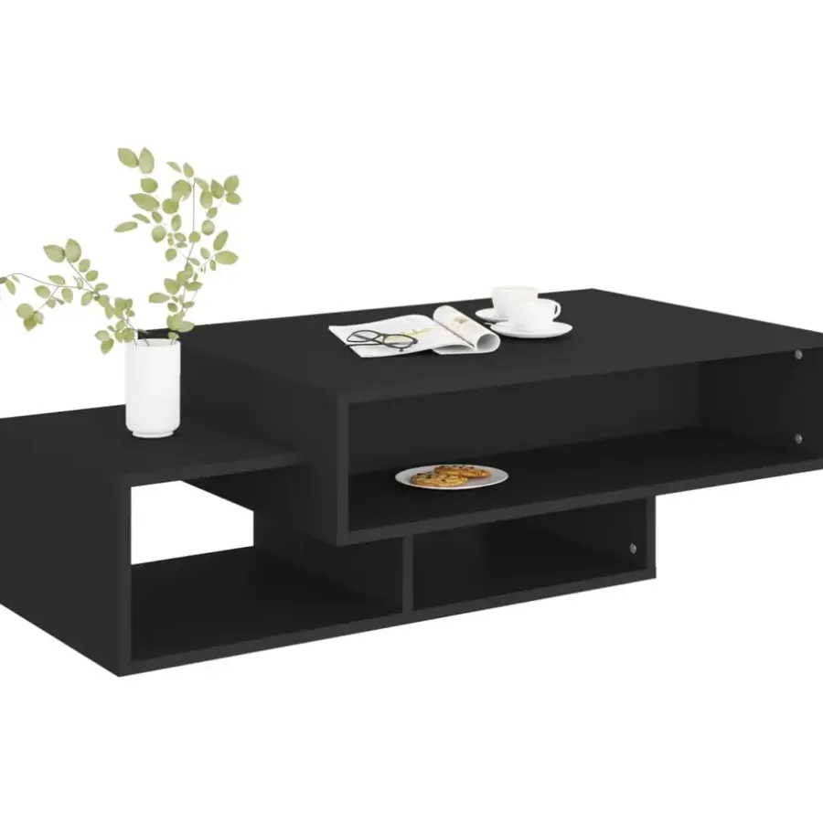 Salontafels-vidaXL - Salontafel - Zwart - Bewerkt hout