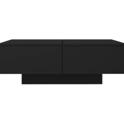 Salontafels-vidaXL - Salontafel - Zwart - Bewerkt hout - 90 x 60 x 31 cm