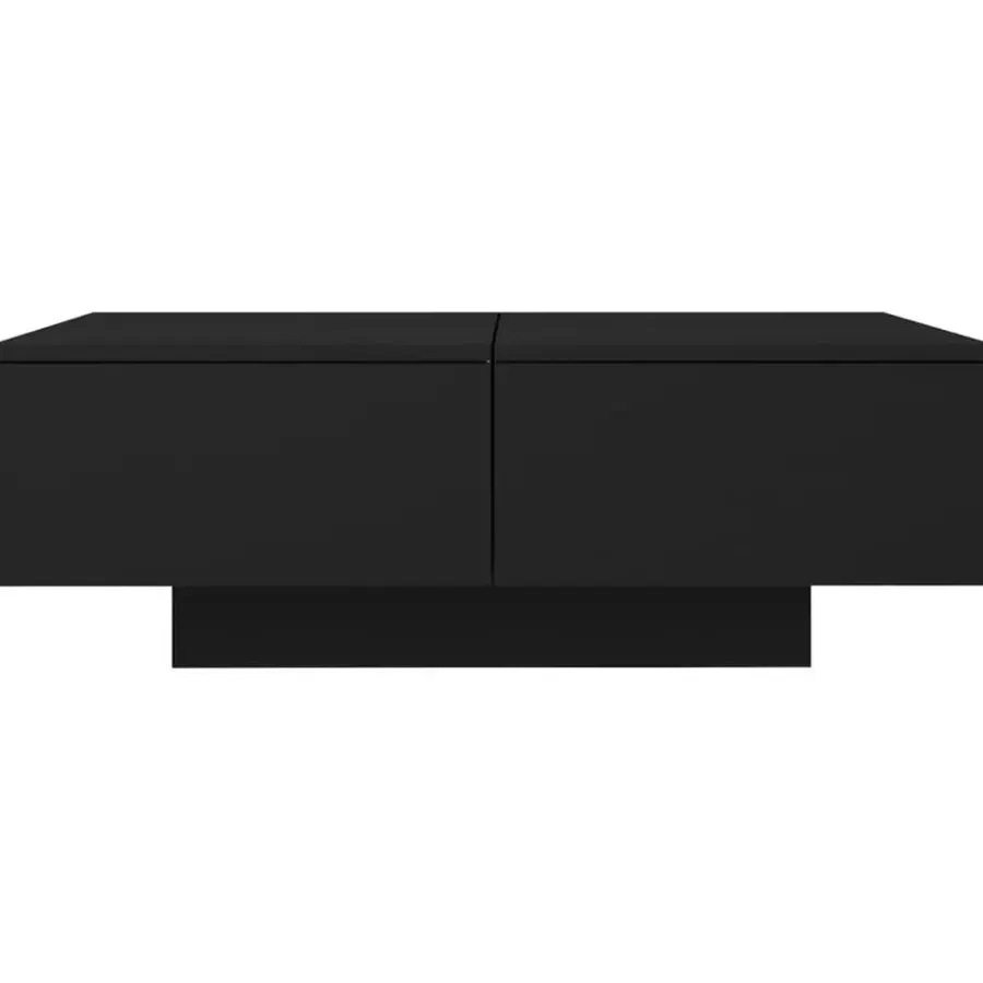Salontafels-vidaXL - Salontafel - Zwart - Bewerkt hout - 90 x 60 x 31 cm