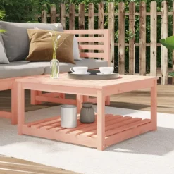 vidaXL - Salontafel met opbergruimte - Naturel - Douglashout - 82,5x82,5x45 cm