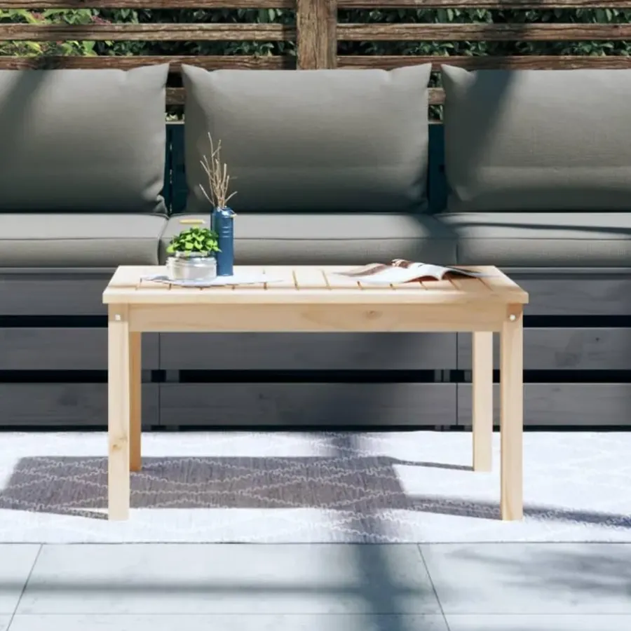 Tuintafels-vidaXL - Salontafel Rechthoekig - Naturel - Massief grenenhout - 82,5x50,5x45 cm