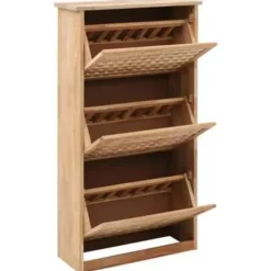 Kledingopbergers-vidaXL - Schoenenbank - Bruin - Hout