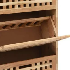 Kledingopbergers-vidaXL - Schoenenbank - Bruin - Hout