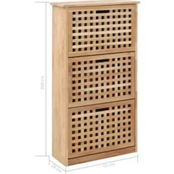 Kledingopbergers-vidaXL - Schoenenbank - Bruin - Hout