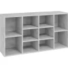 vidaXL - Schoenenbank - Grijs - Bewerkt hout - 103x30x55 cm