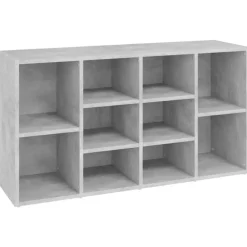 vidaXL - Schoenenbank - Grijs - Bewerkt hout - 103x30x55 cm