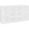 vidaXL - Schoenenbank - Wit - Bewerkt hout - 103x30x55 cm