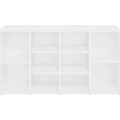 vidaXL - Schoenenbank - Wit - Bewerkt hout - 103x30x55 cm