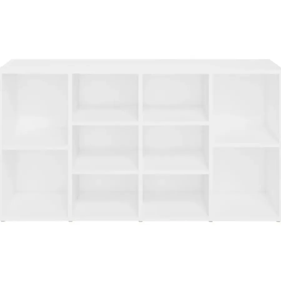 vidaXL - Schoenenbank - Wit - Bewerkt hout - 103x30x55 cm