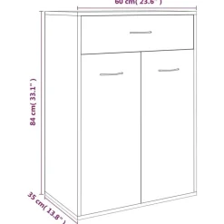 Schoenenkasten-vidaXL - Schoenenkast - Bruin - Bewerkt hout