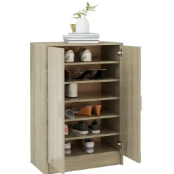 vidaXL - Schoenenkast - Bruin - Bewerkt hout - 60 x 35 x 92 cm