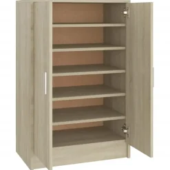 vidaXL - Schoenenkast - Bruin - Bewerkt hout - 60 x 35 x 92 cm