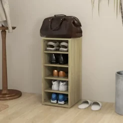 vidaXL - Schoenenkast - Bruin - Bewerkt hout - 31.5 x 35 x 70 cm
