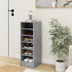 vidaXL - Schoenenkast - Grijs - Bewerkt hout - 31.5 x 35 x 92 cm